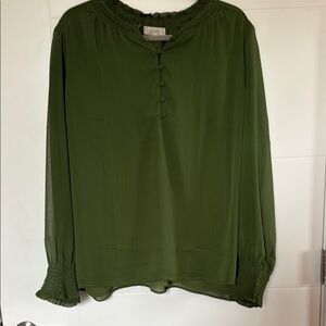 Loft Women's Green Blouse